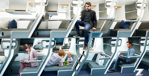 Distanciamiento social: Aviones de dos pisos para resolver el problema