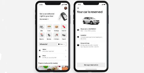 Uber permite alquilar autos de las principales rentadoras