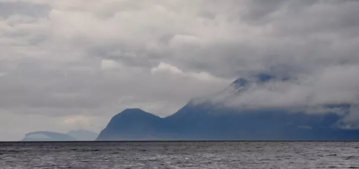 Costa de Cabo Froward, en el estrecho de Magallanes, el punto más austral de la Sudamérica continental